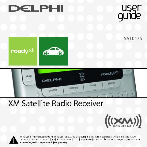 XM Satellite Radio SA10177 User Manual
