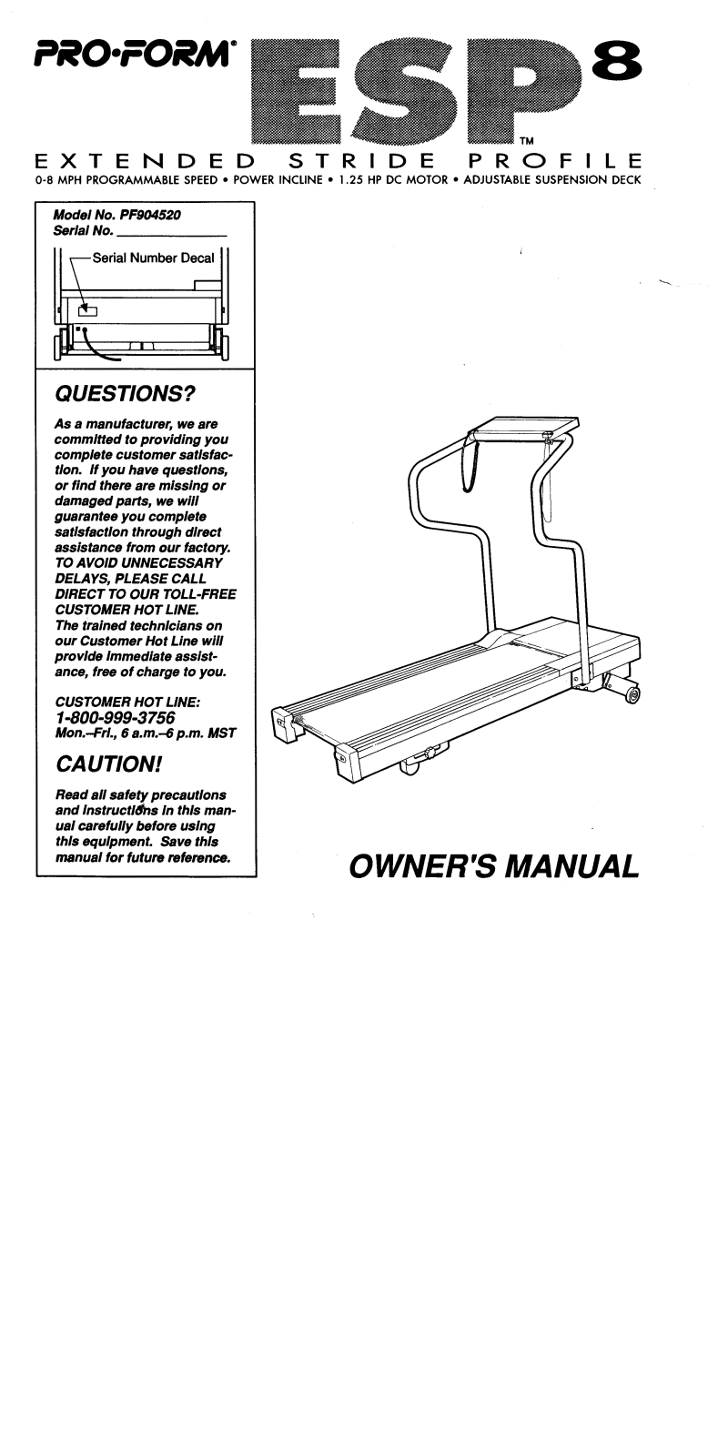 Proform PF904520 User Manual