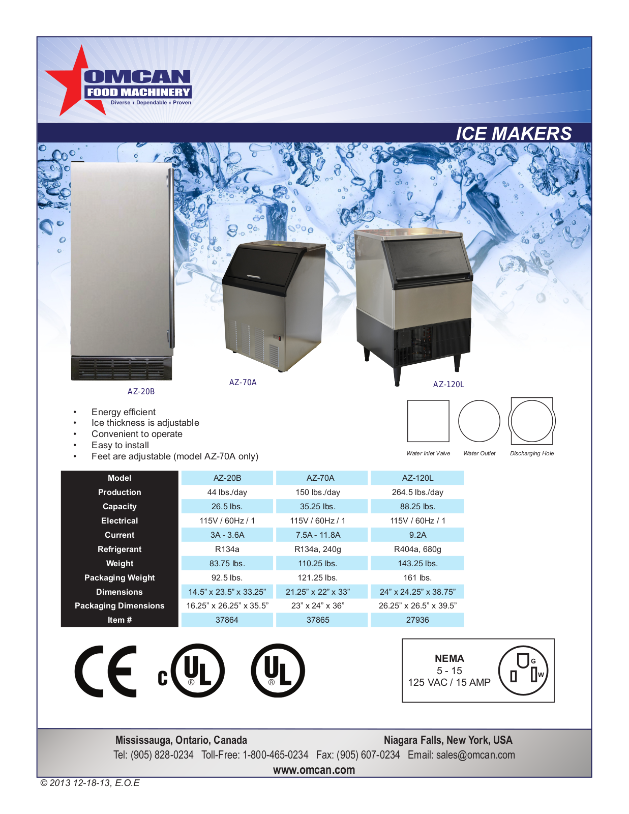 Omcan Food Machinery AZ-120L User Manual