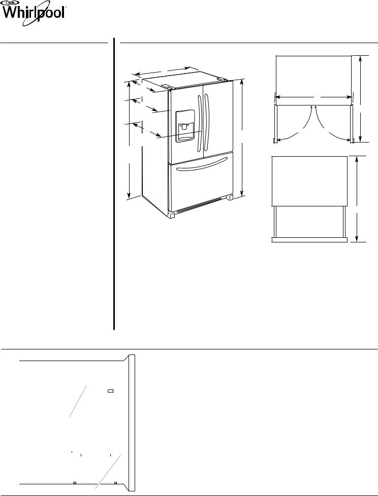 Whirlpool GZ25FSRXYY Dimension Guide