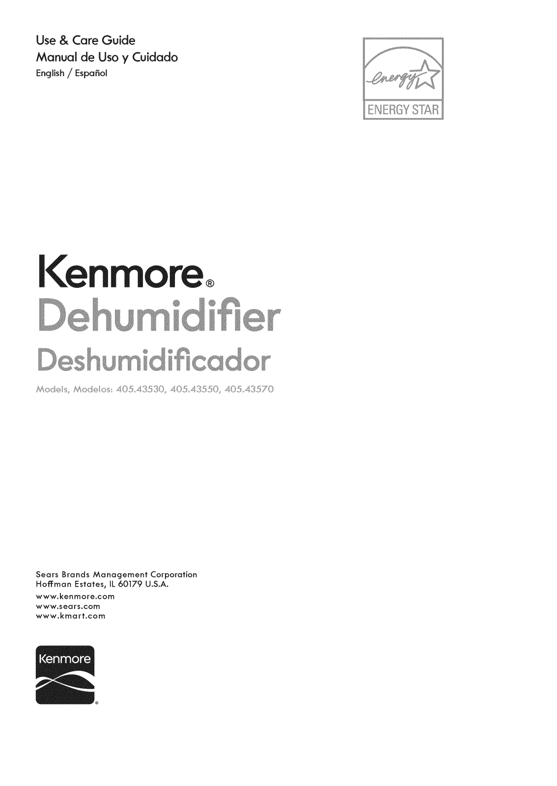 Kenmore 40543570, 40543550, 40543530 Owner’s Manual