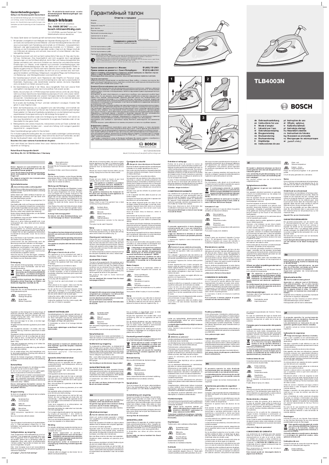 Bosch TLB4003N User Manual