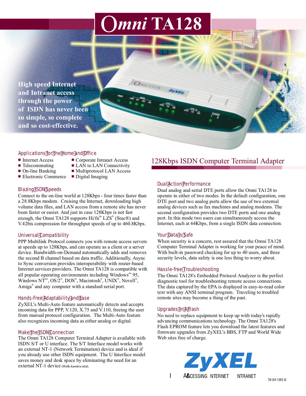 ZyXEL TA128 User Manual
