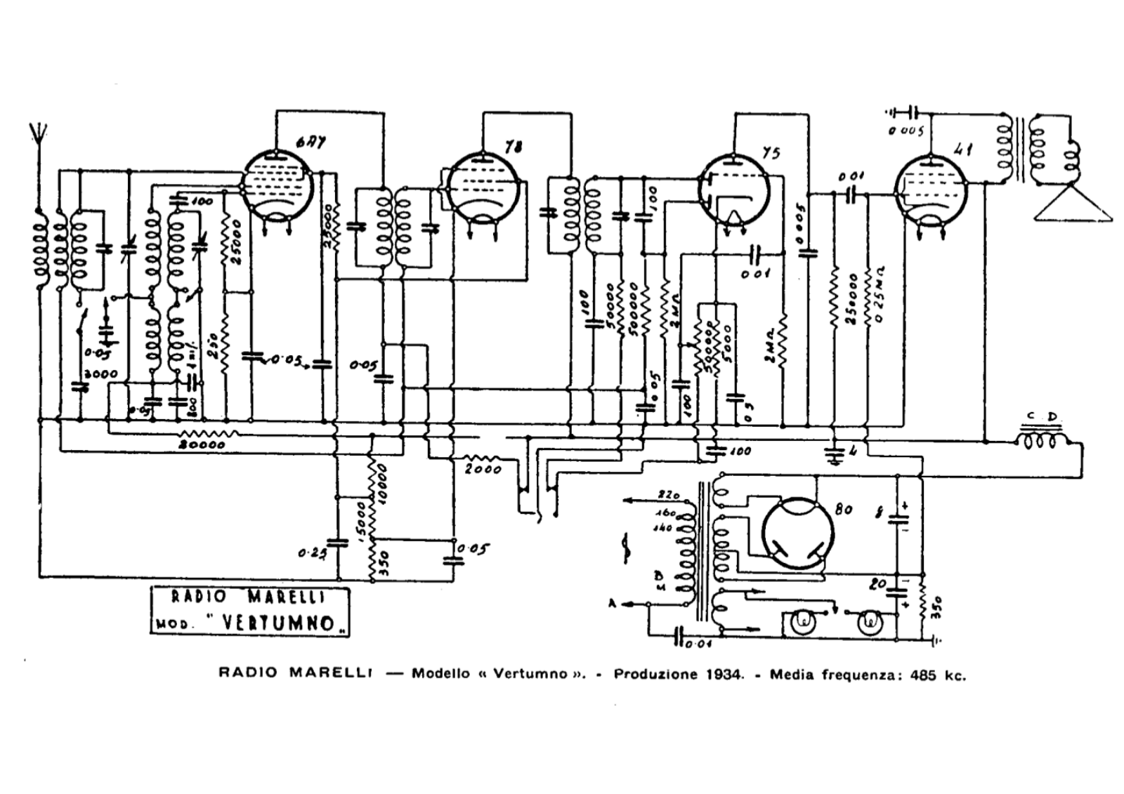 Radiomarelli vertumno 2 schematic