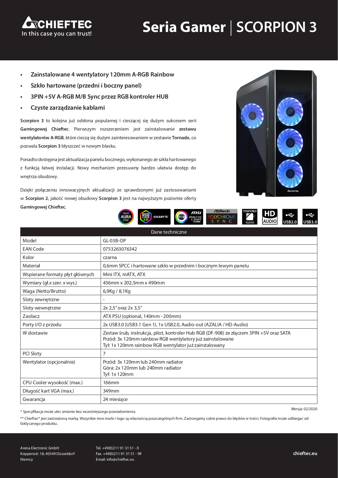 Chieftec GL-03B-OP User Manual