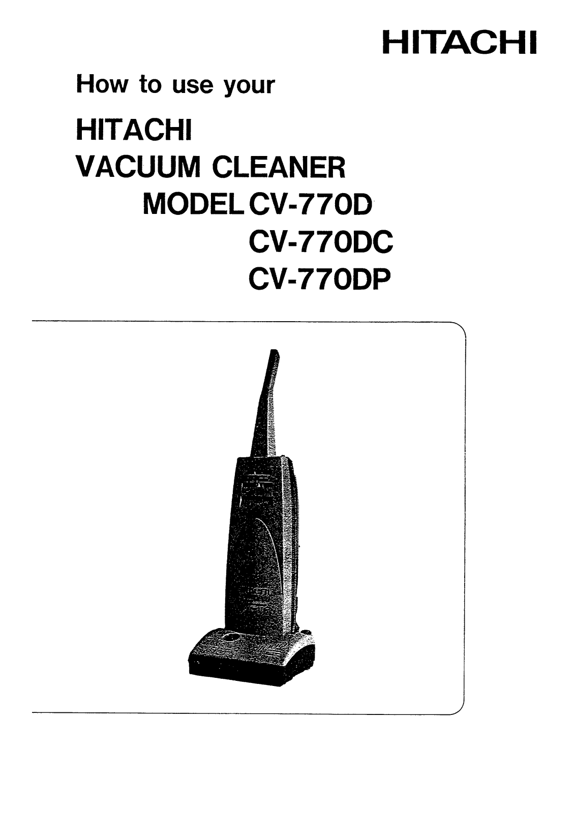 Hitachi CV770DP, CV770DC, CV770D User Manual