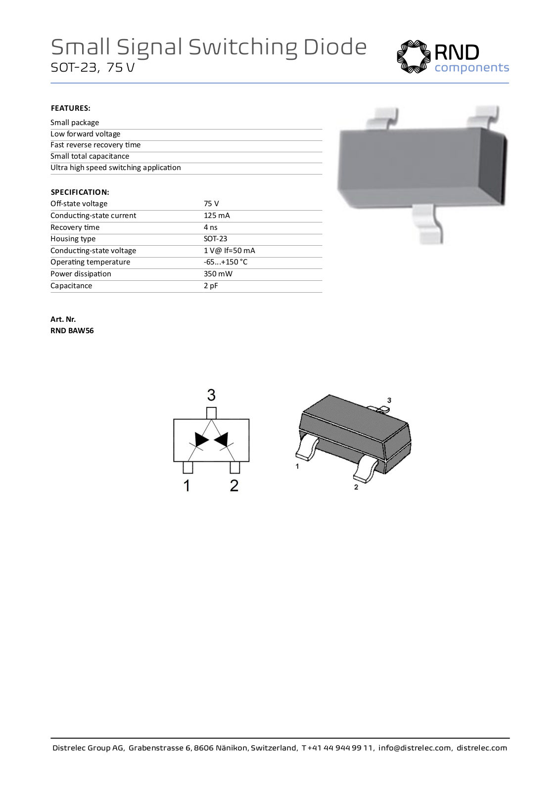 RND COMPONENTS RND BAW56 Datasheet - ManualMachine.com