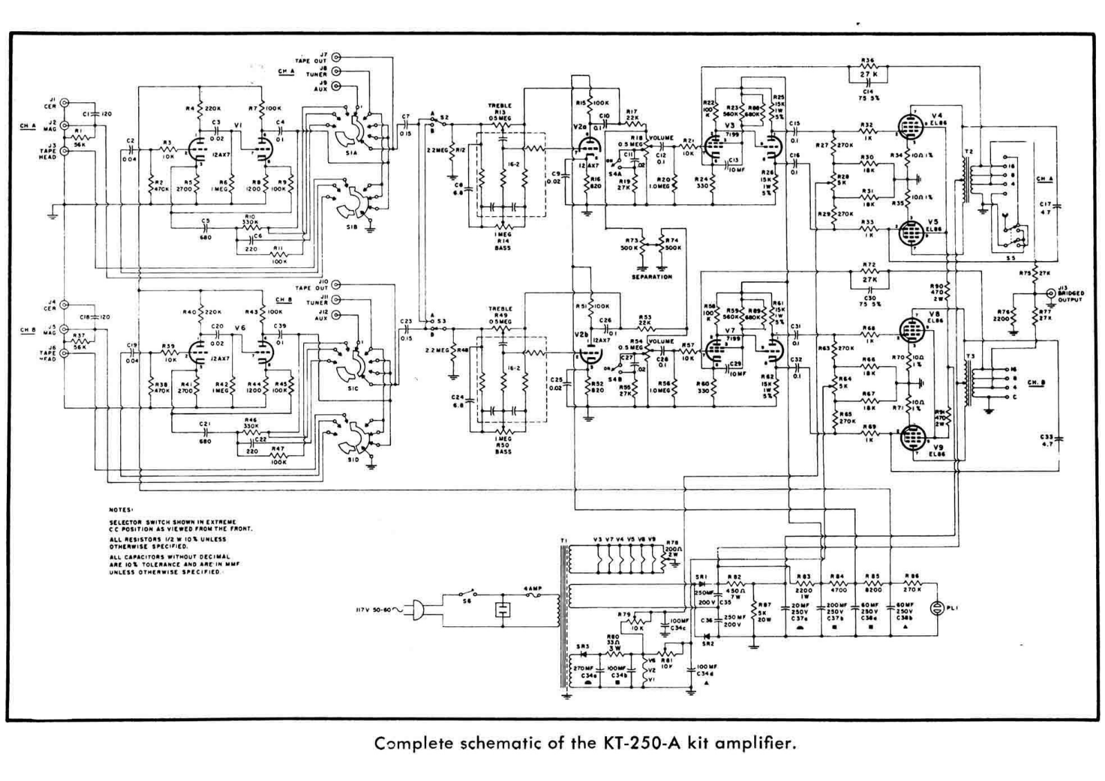 Lafayette KT-250-A Schematic