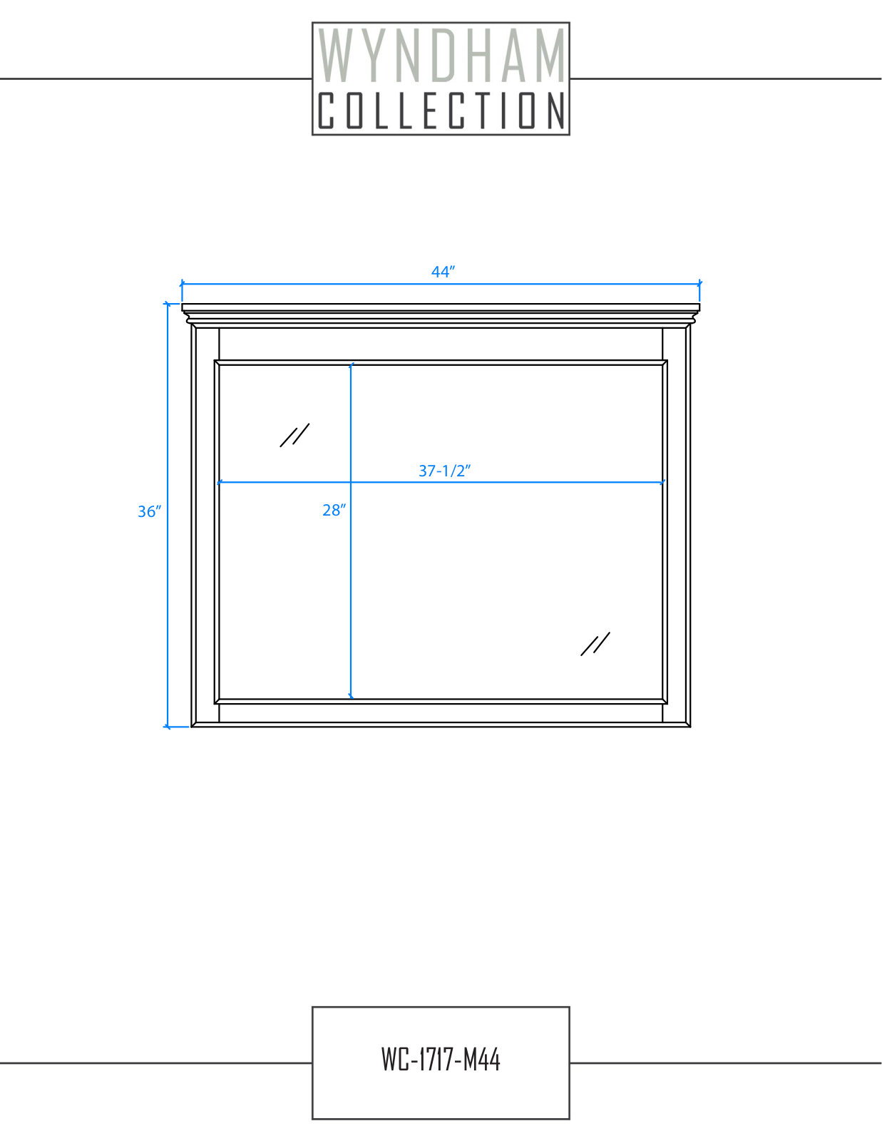 Wyndham Collection WCV171760SWHCXSXXM44, WCV171748SWHCXSXXM44 User Manual