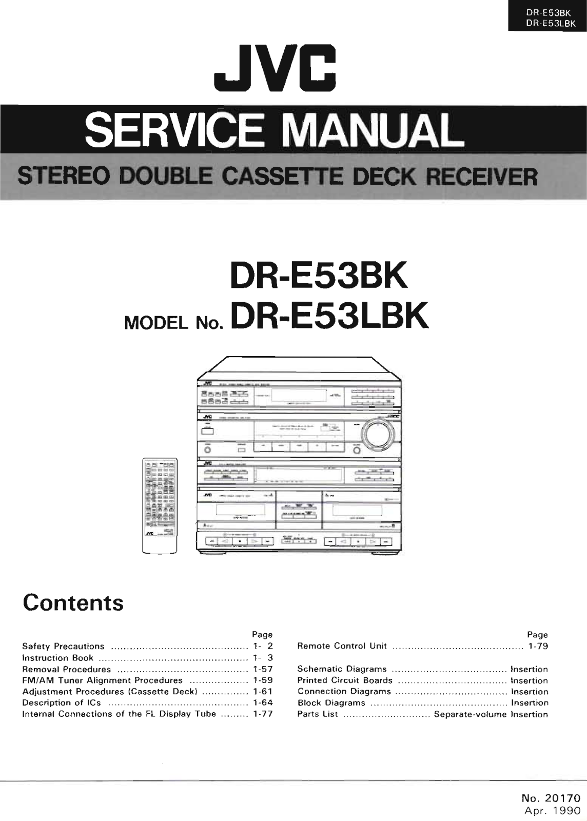 Jvc DR-E53-LBK, DR-E53-BK Service Manual