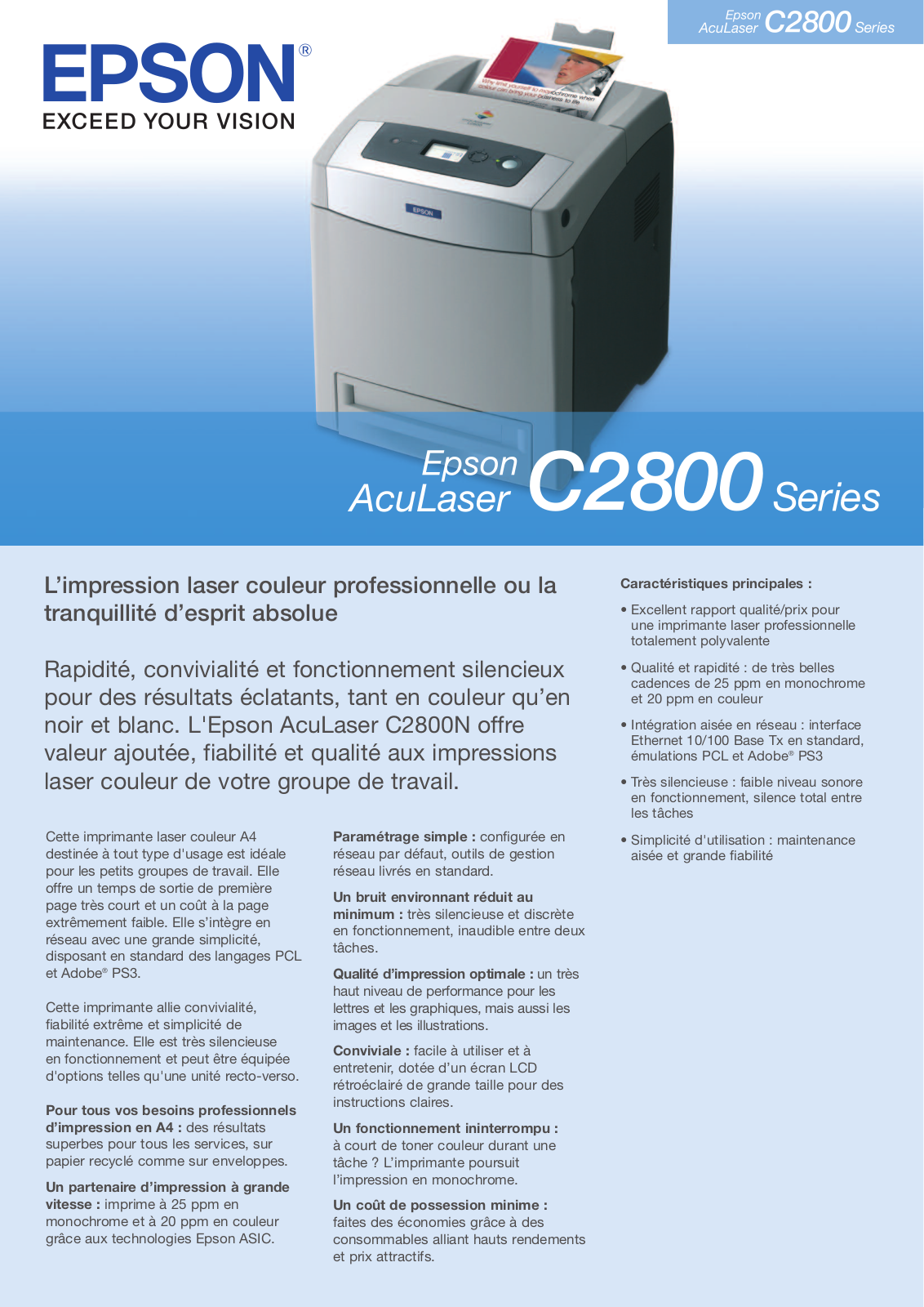 Epson ACULASER C2800 BROCHURE