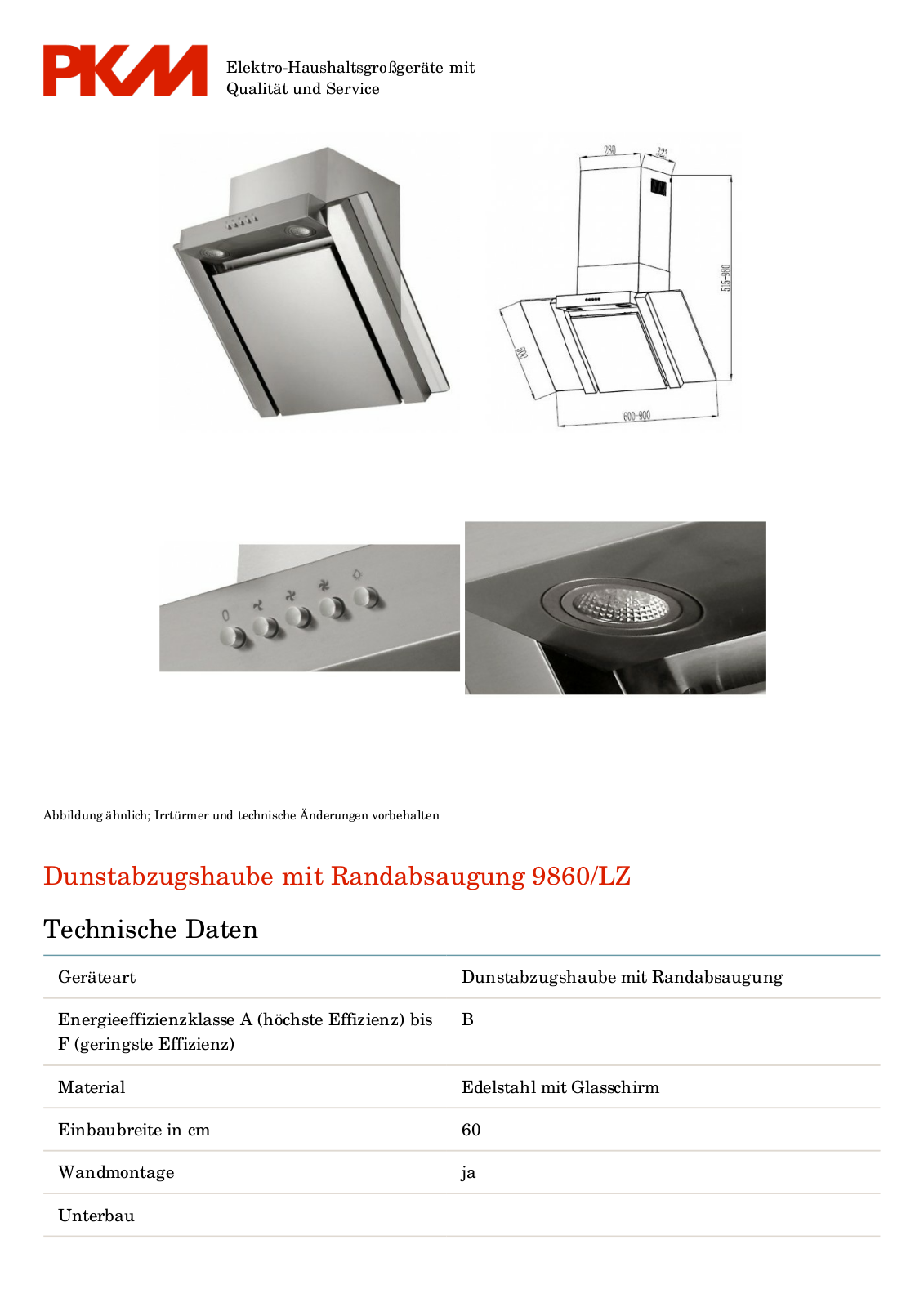 PKM 9860 LZ User Manual