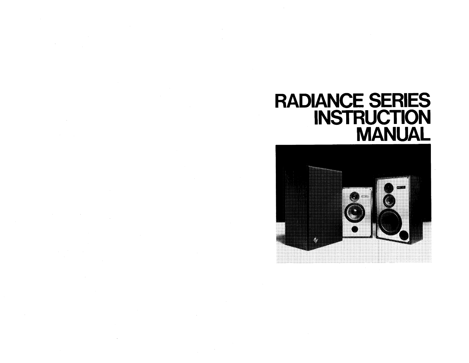 JBL RADIANCE 702VX, 702VX, 502VXA, 502VX, 902VX User Manual