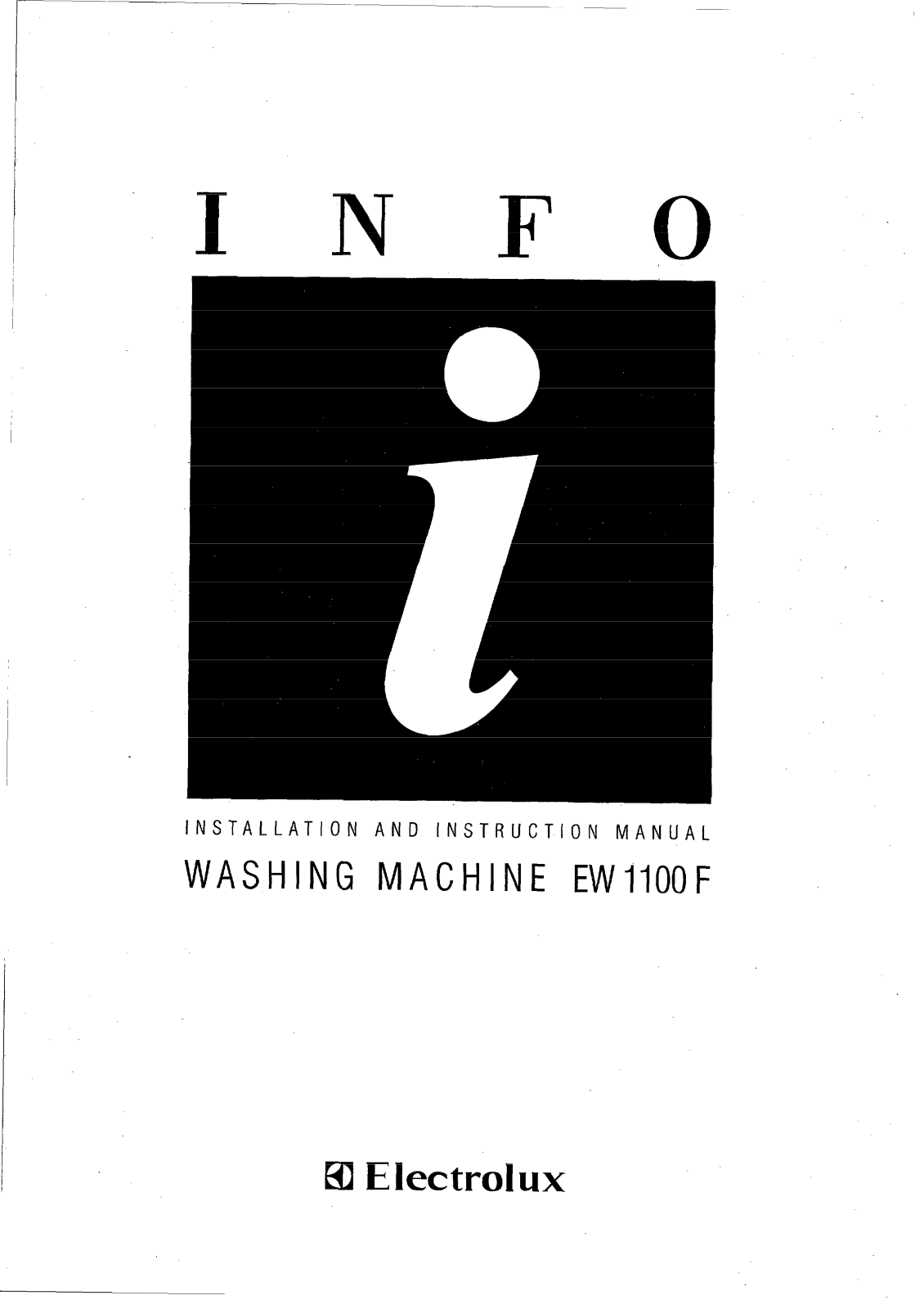 AEG-Electrolux EW1100F User Manual