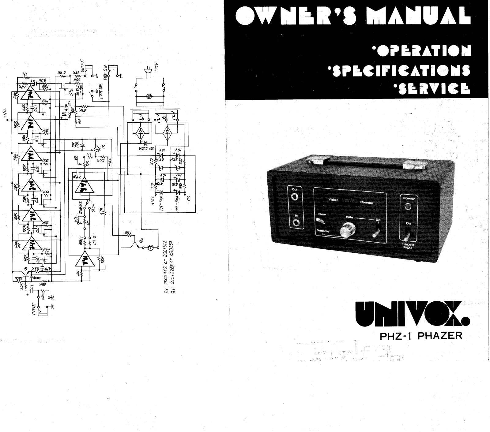 Univox phz 1 schematic