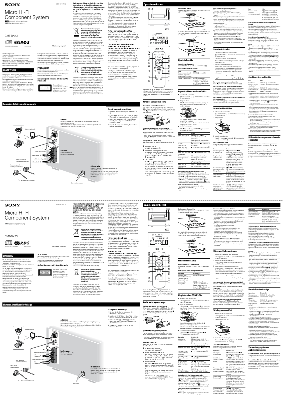 Sony CMT-BX20I User Manual