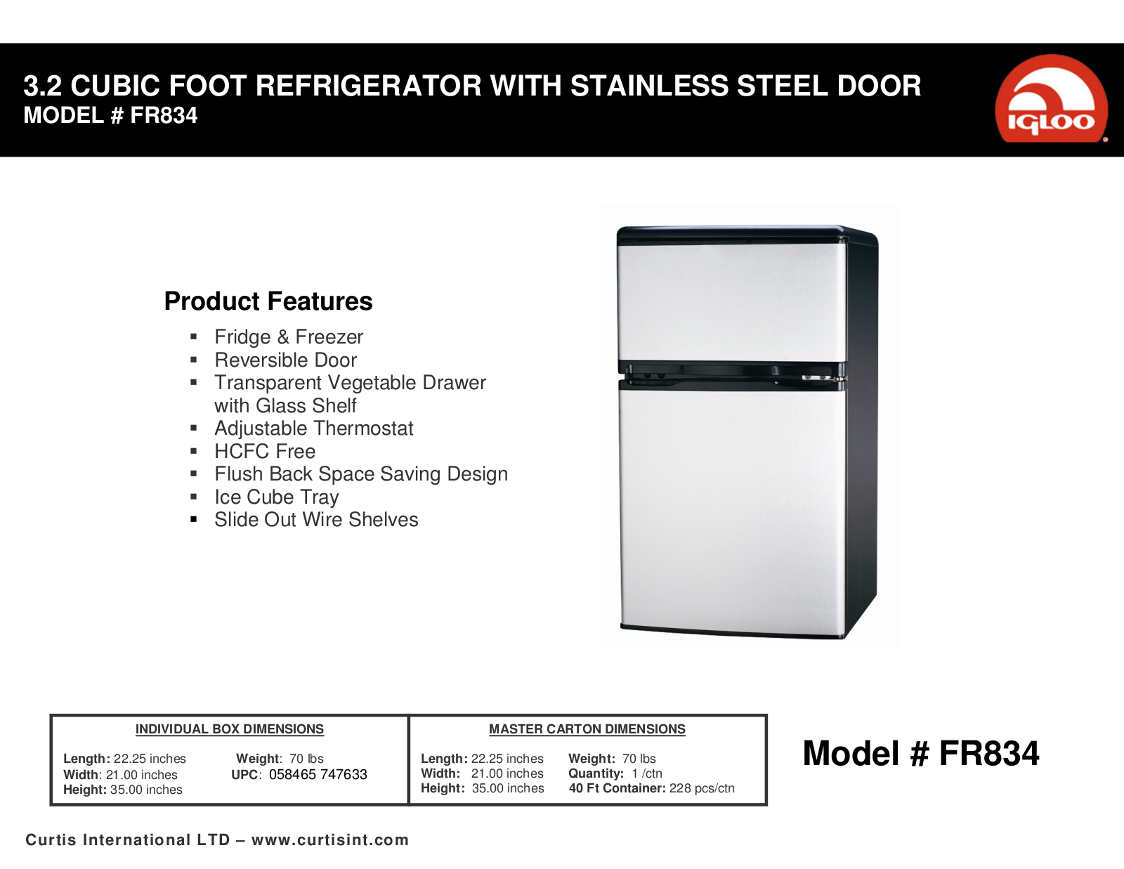 Igloo FR834 User Manual