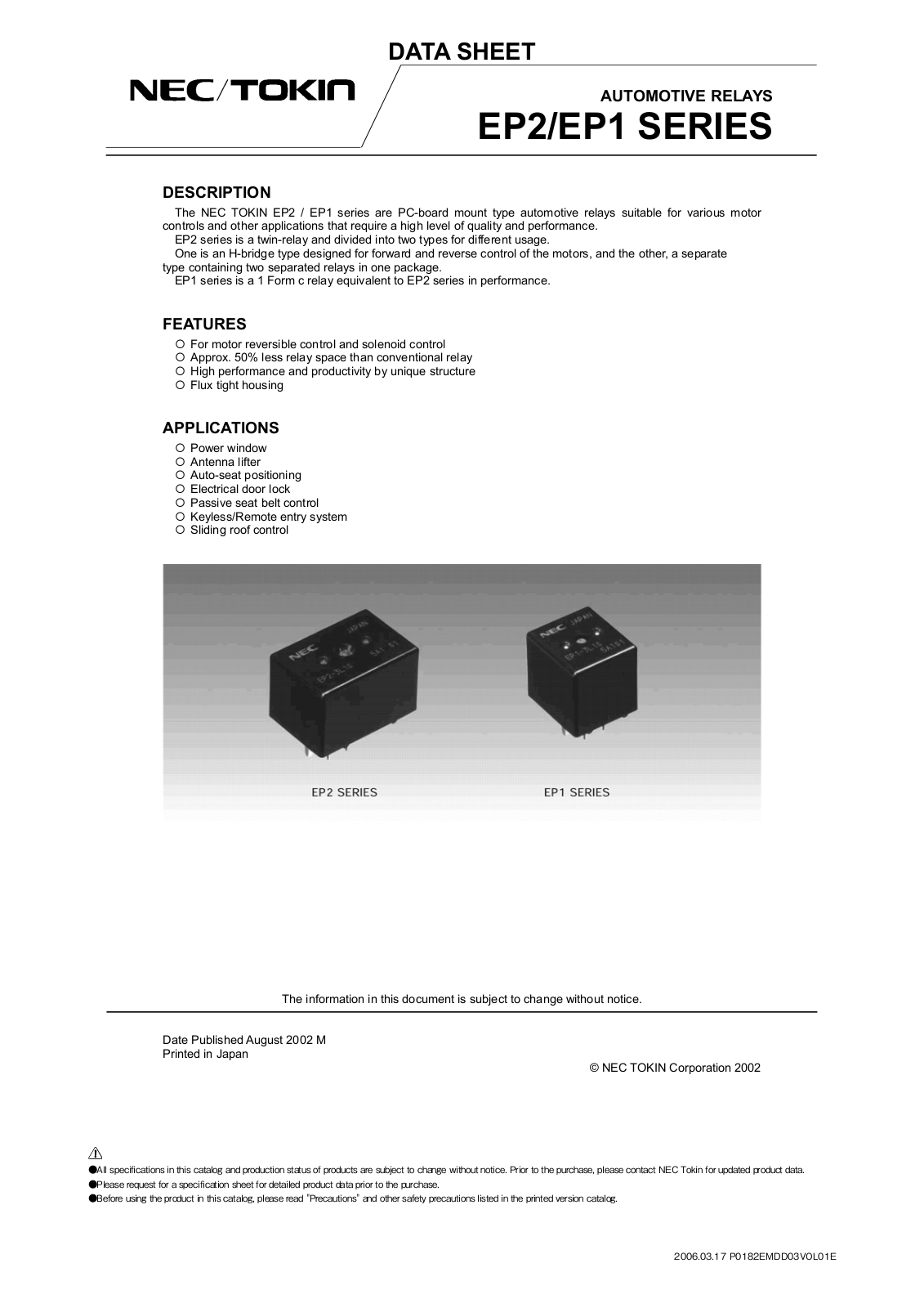 Datasheet EP2F-B3N1ST Specification - ManualMachine.com