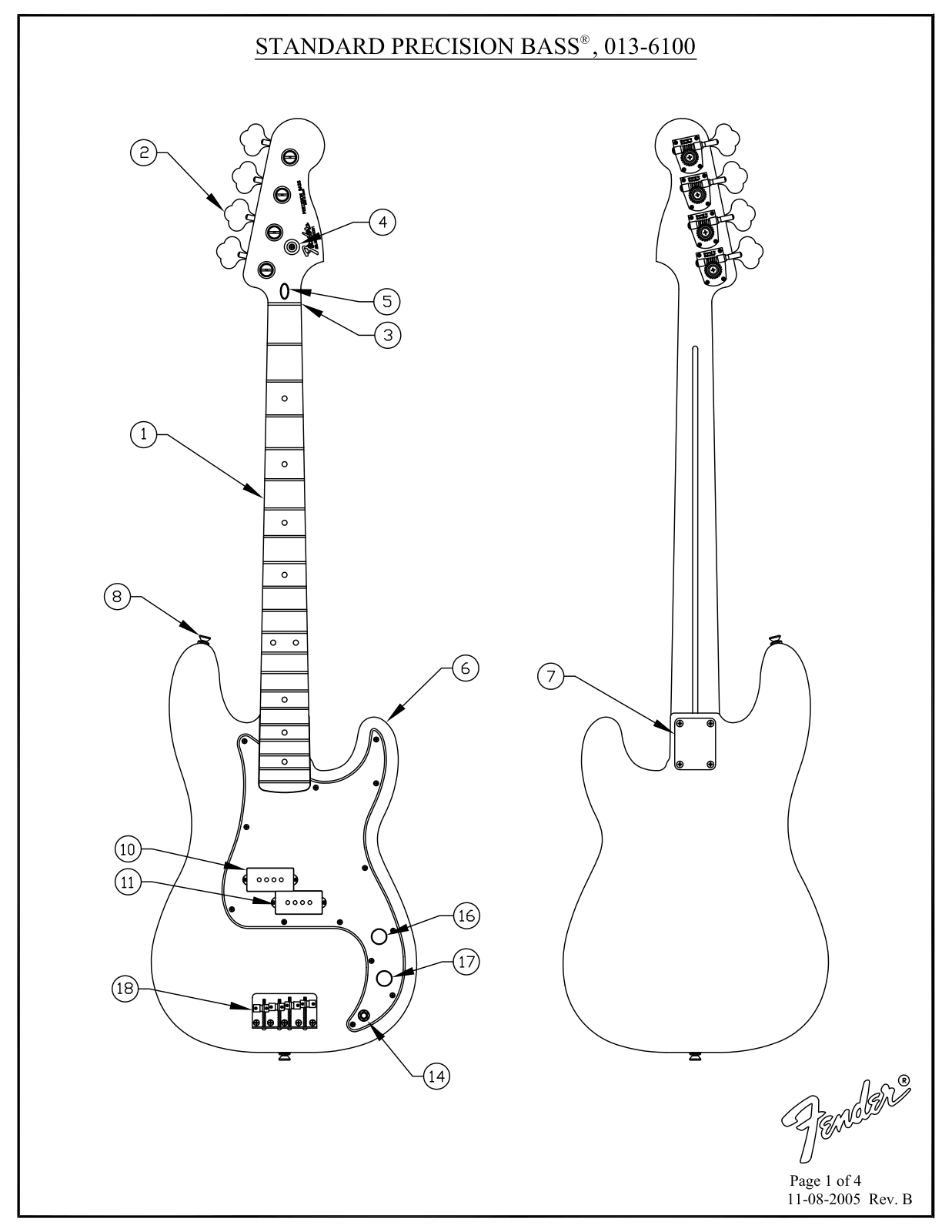 Fender Std-Precision-Bass-Upgrade Service Manual