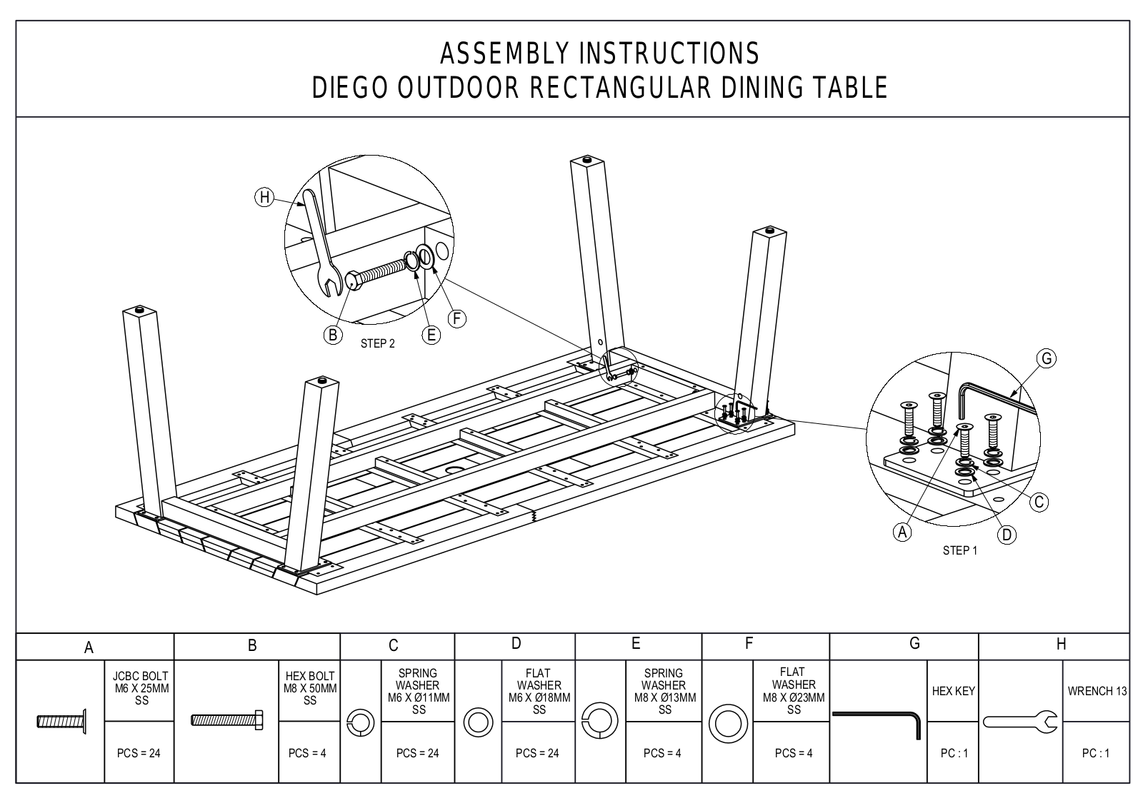 Essentials for Living 6827TOGT6827BAWHT, 6827TOGT6827BASTRM, 6827TOGT6827BAGT Instruction Manual