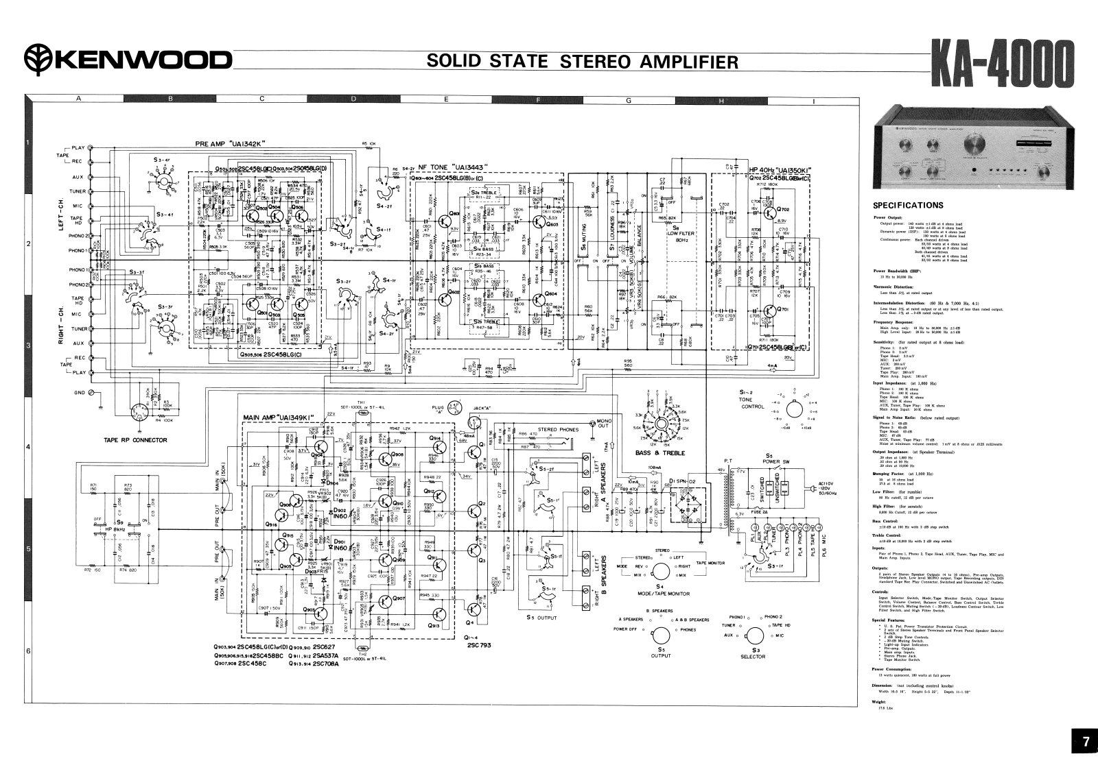 Kenwood KA-4000 1 Schematic