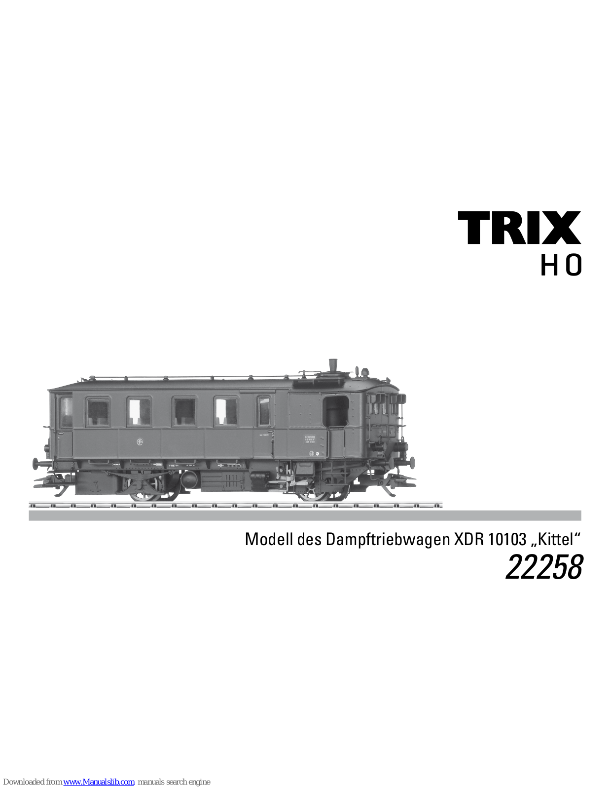 Trix XDR 10103 Kittel, 22258 User Manual