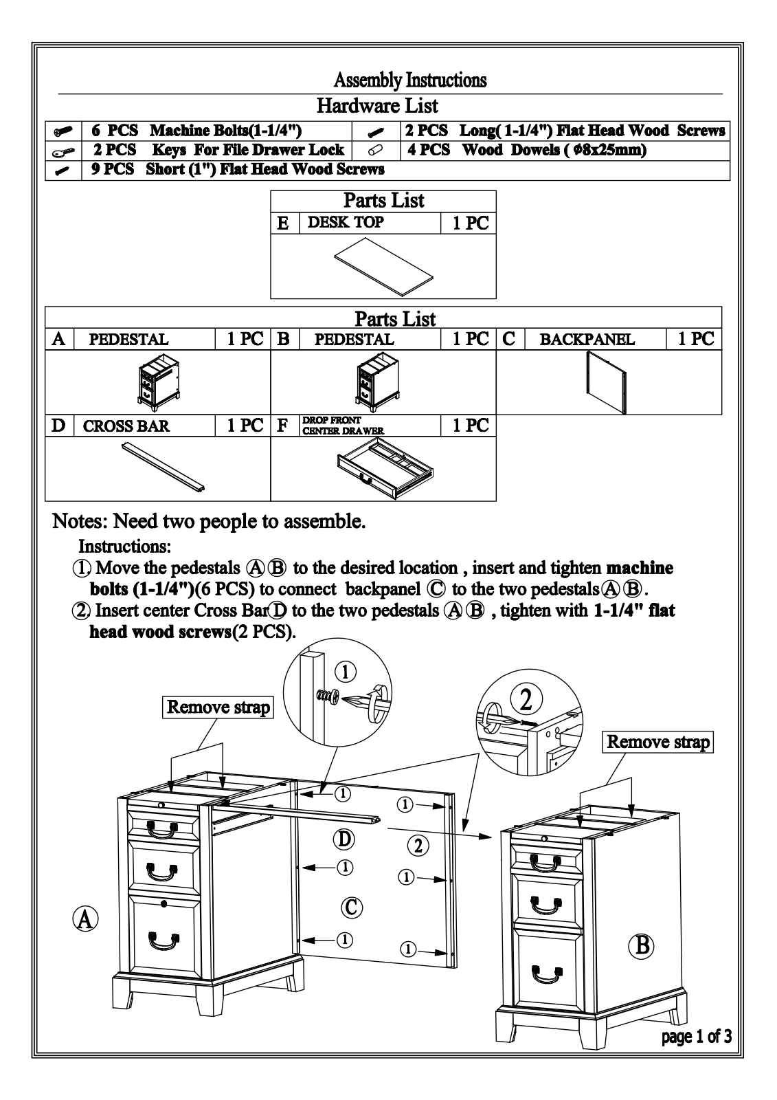Darby Home Co DRBC2274 Installation & Assembly - ManualMachine.com