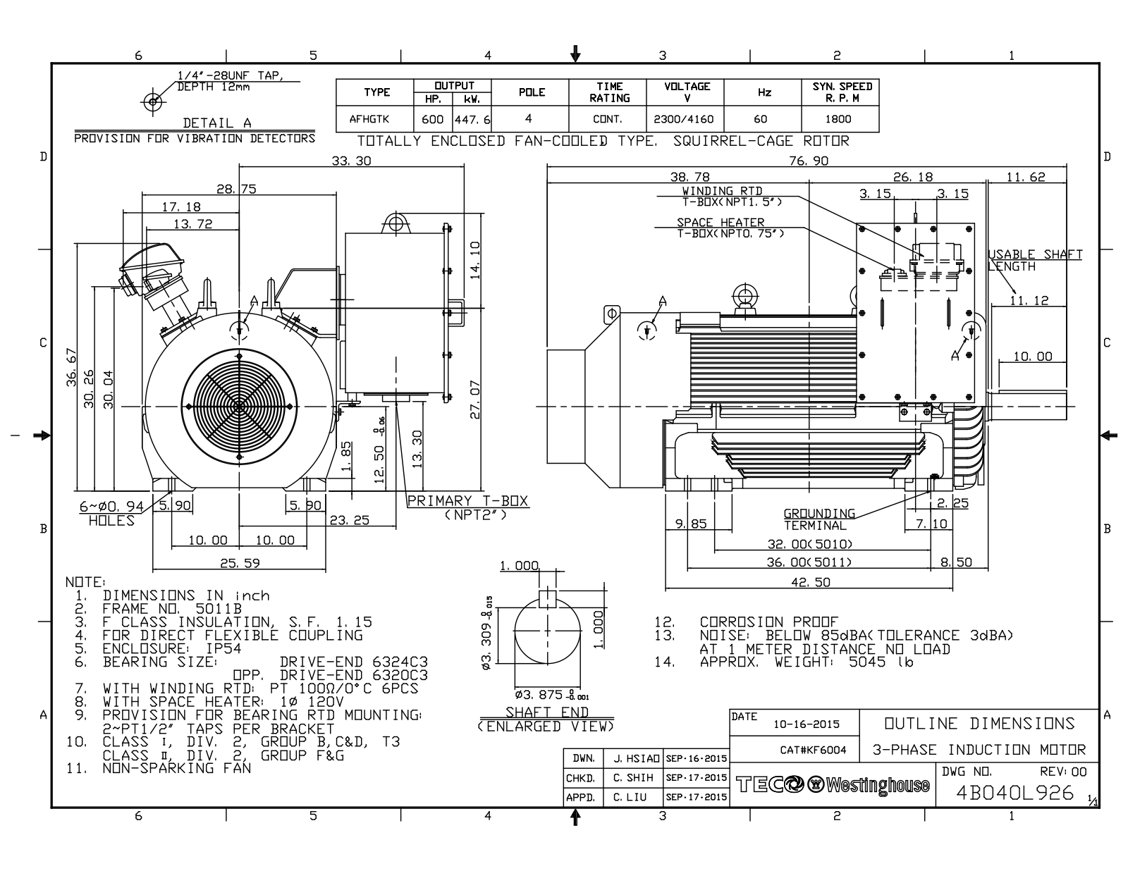 Teco KF6004 Reference Drawing