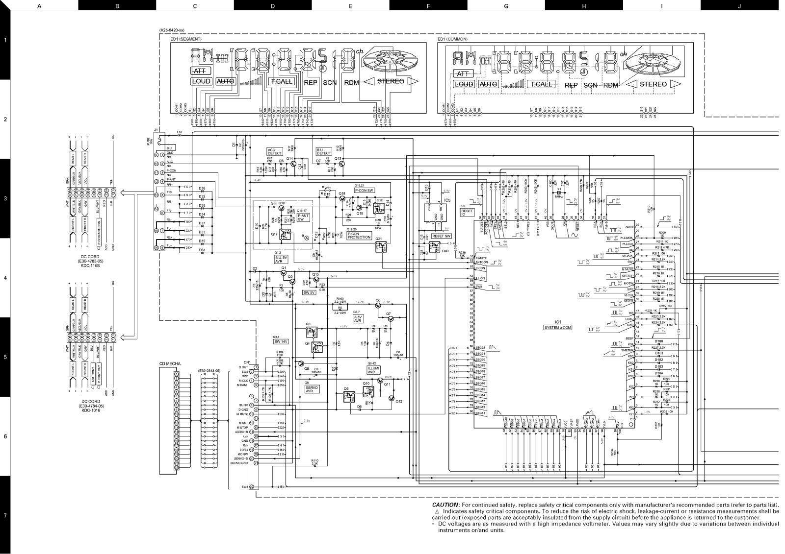 Kenwood KDC-1016, KDC-115S Schematics