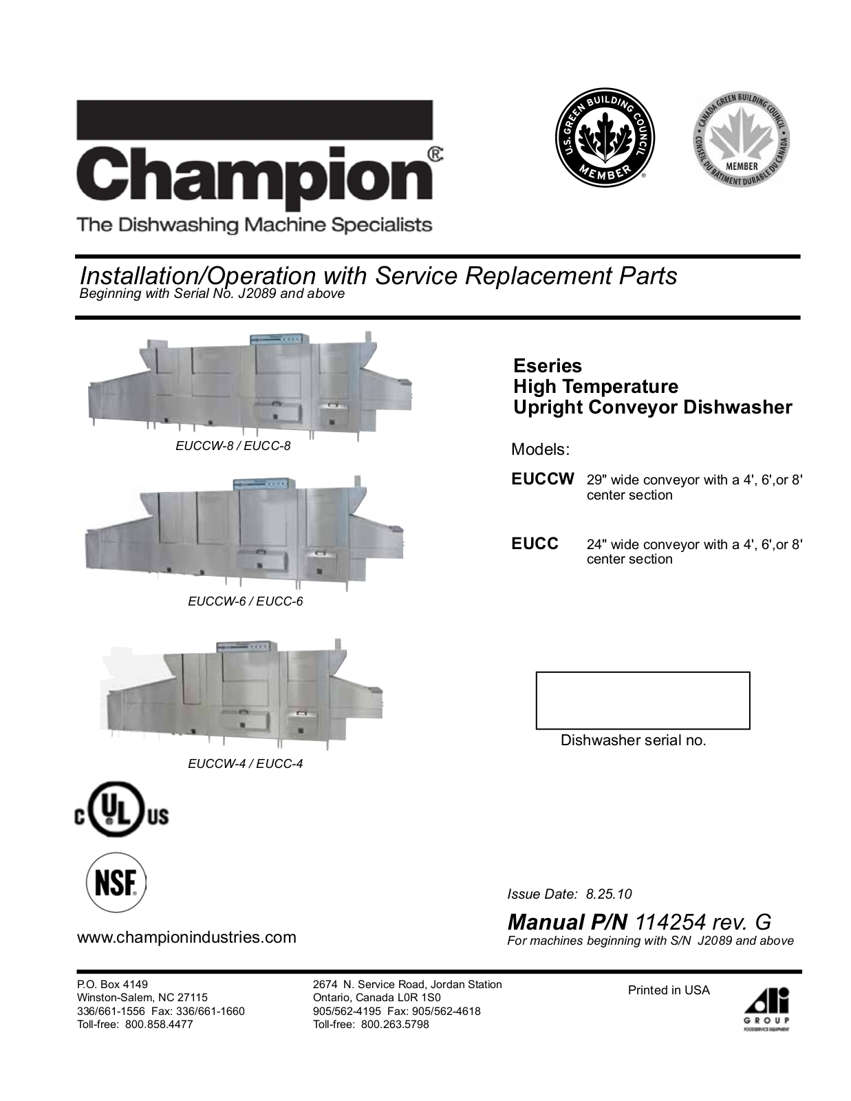 CHAMPION EUCC User Manual