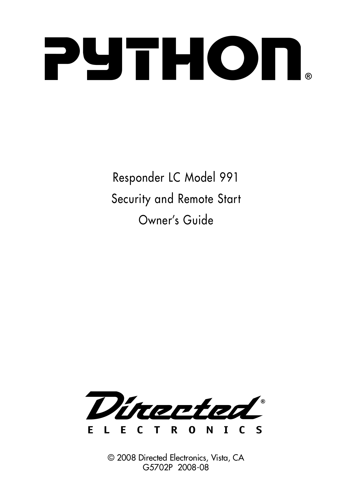 Python 991 User Manual