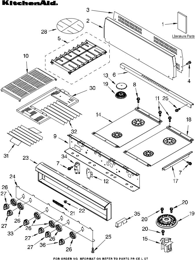 KitchenAid KGCP484KSS03 Parts List