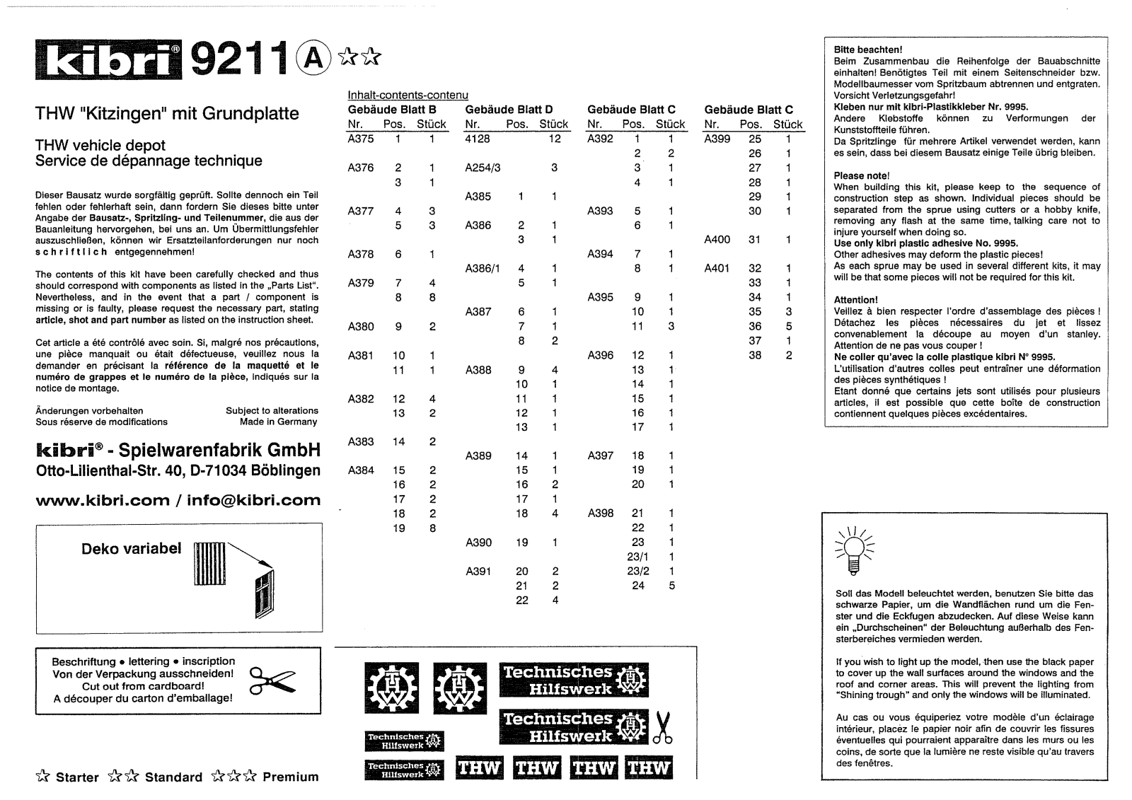 Kibri 9211 User Manual