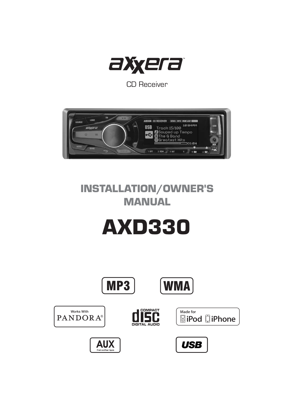 Dual AxxAXD-330 Owners Manual