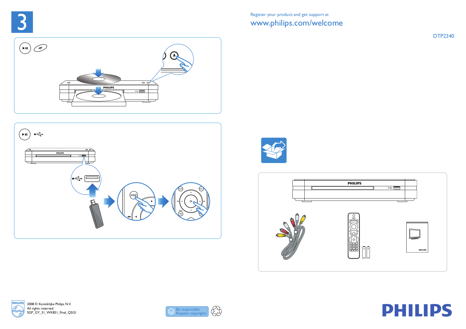 Philips DTP2340/31 quick start guide - ManualMachine.com