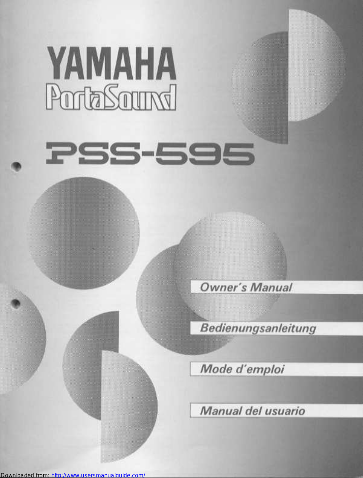 Yamaha Audio PSS-595 User Manual