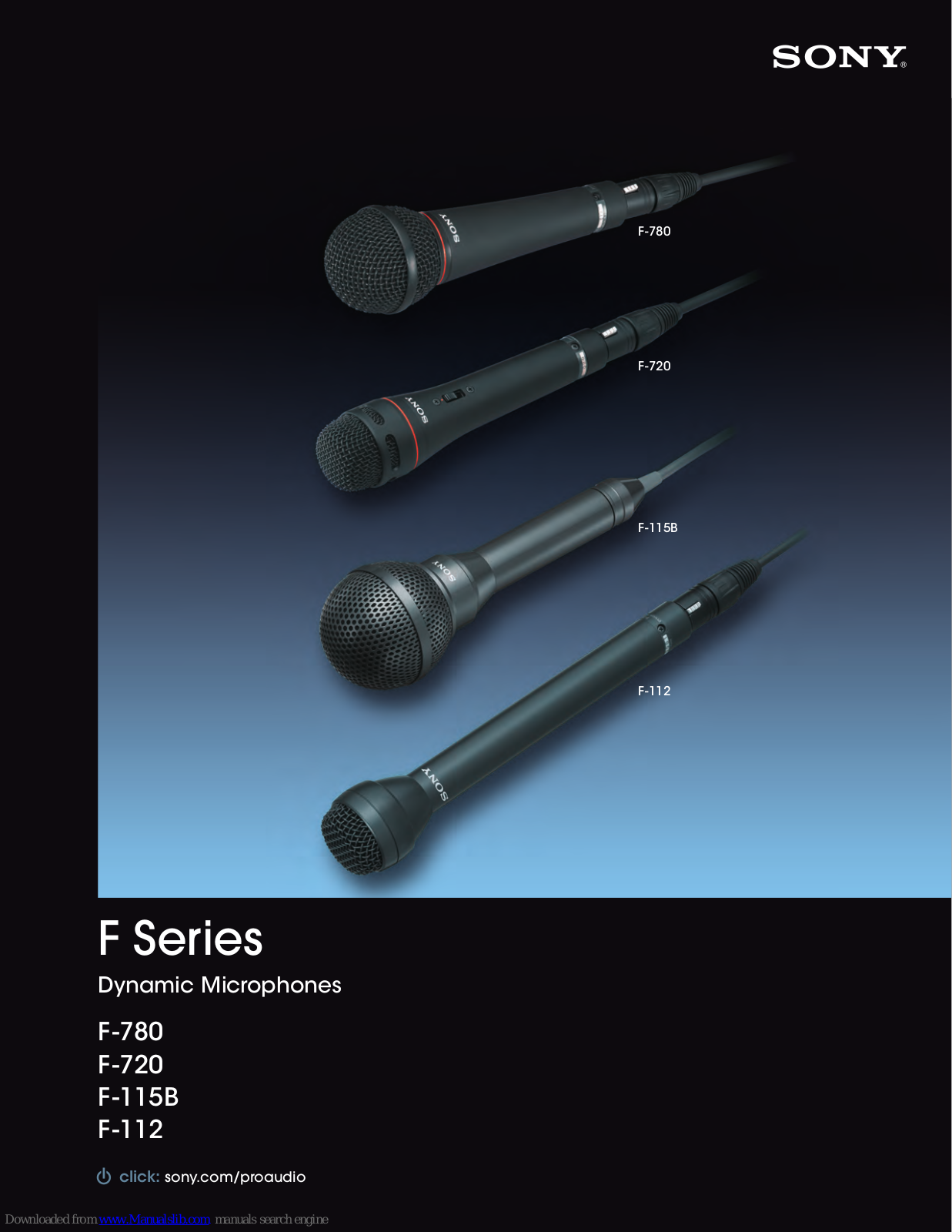 Sony F115B, F720, F780/9X, F780 Brochure