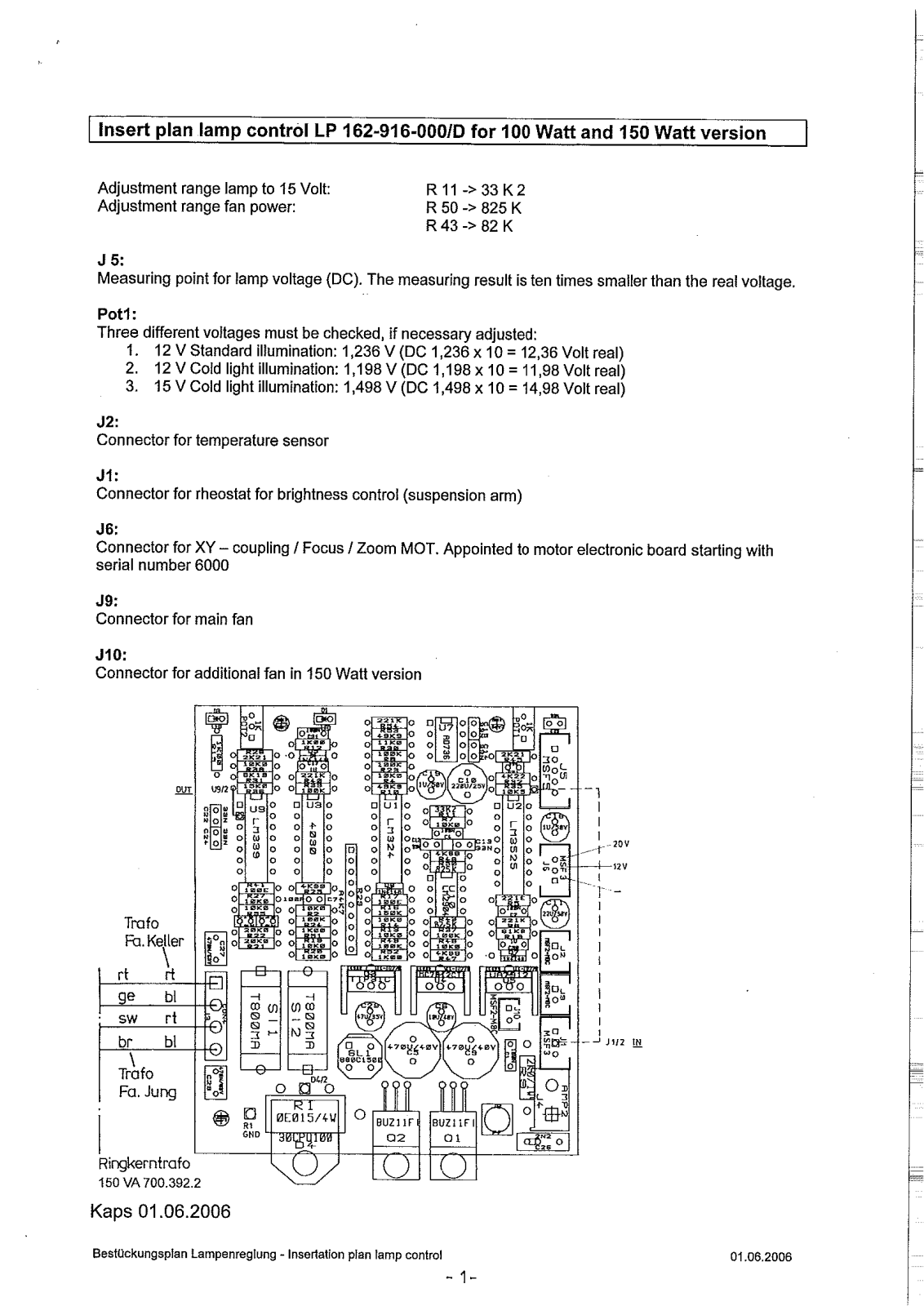 Karl Kaps LP162 Circuit diagrams