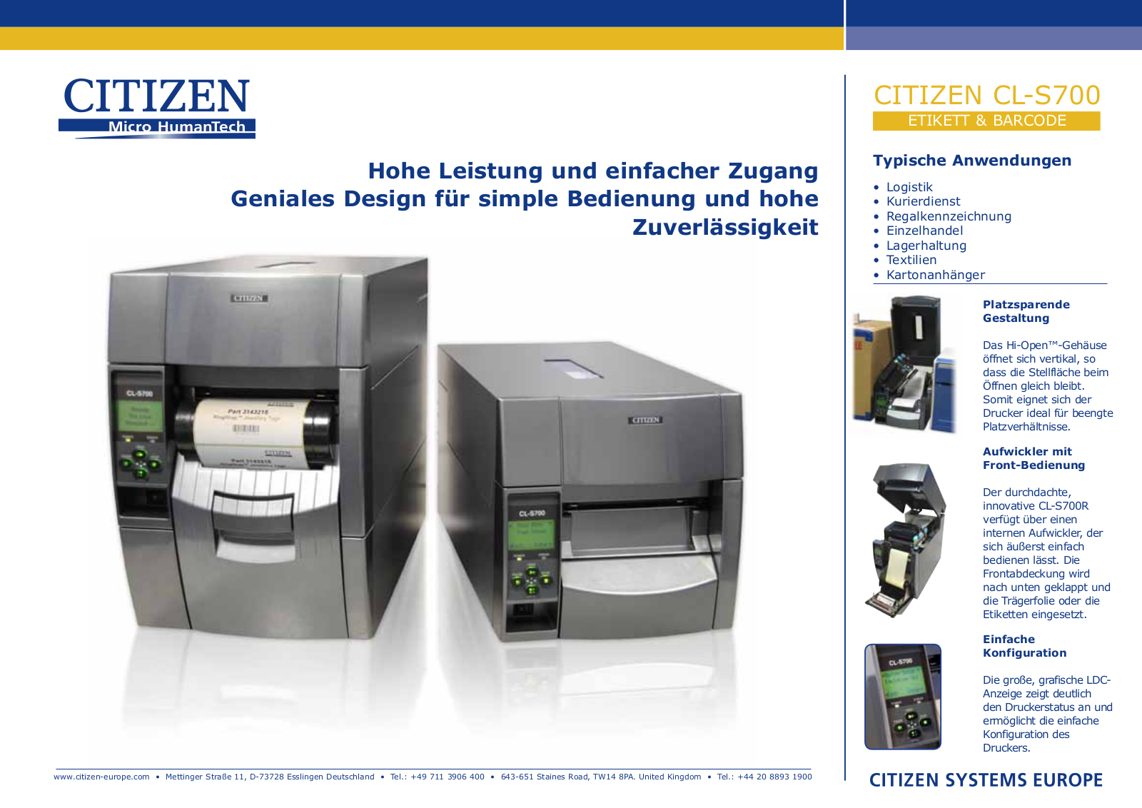 Citizen CL-S700 User Manual