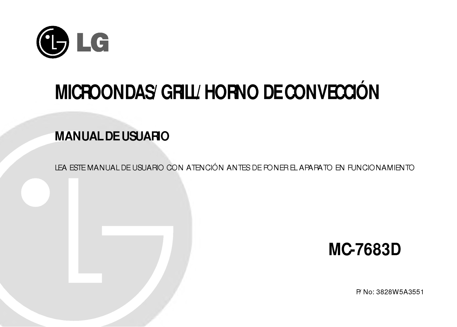 Lg MC-7683D User Manual