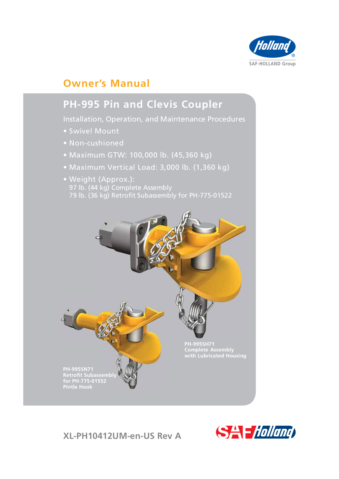 SAF XL-PH10412UM User Manual