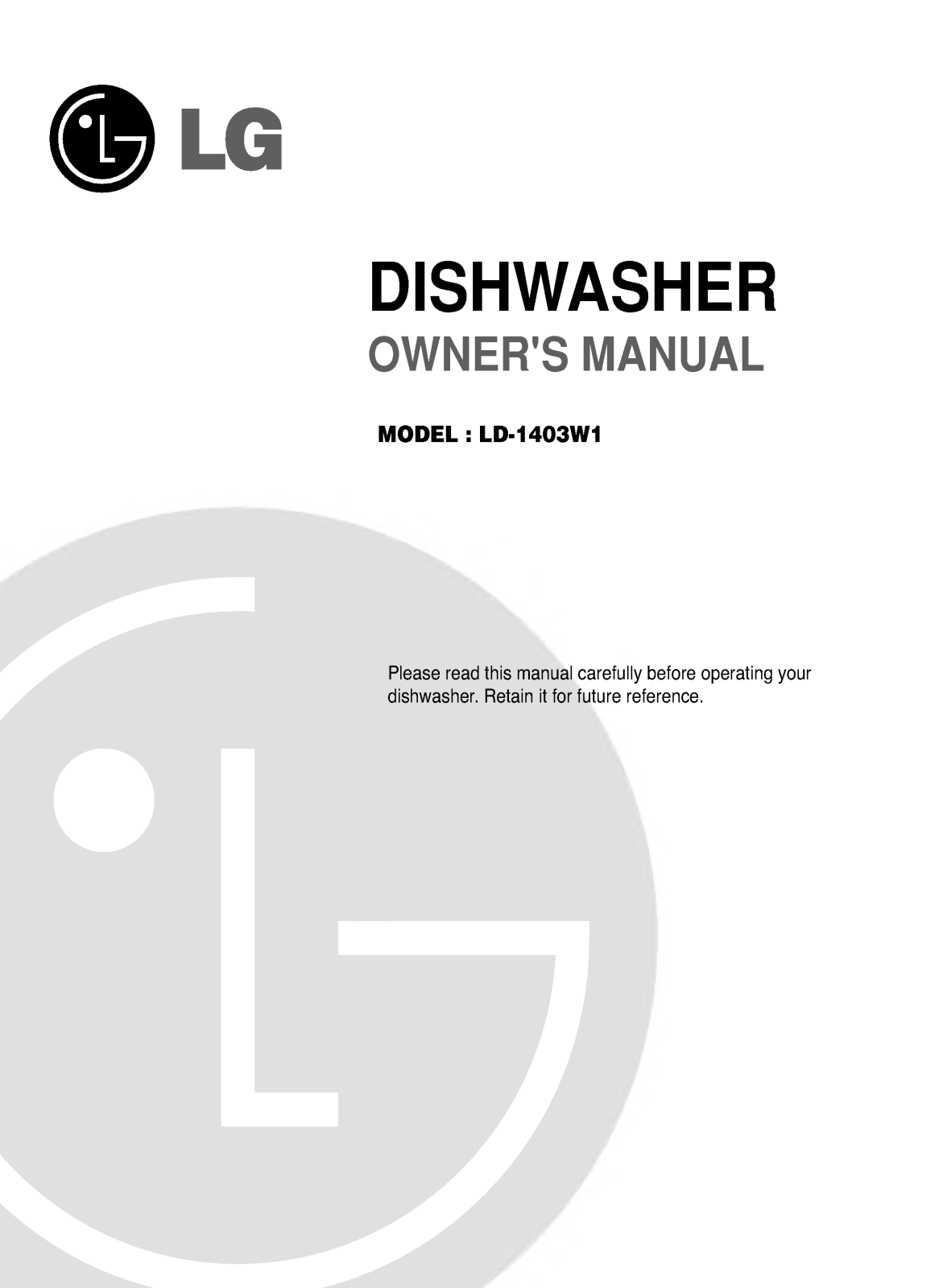 LG LD-1403W1 User Manual