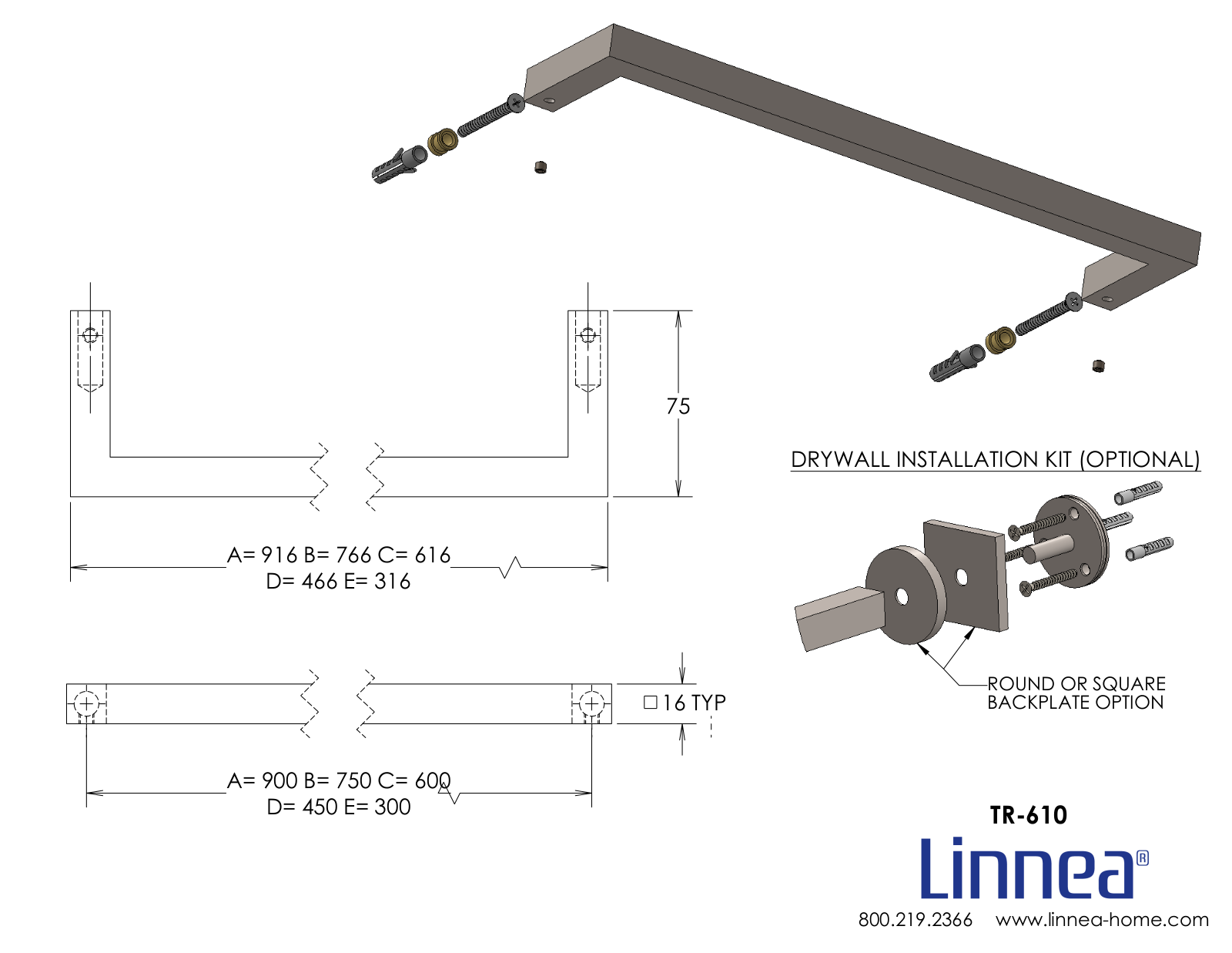 Linnea LNNE8748, LNNE8709 Dimensions - ManualMachine.com