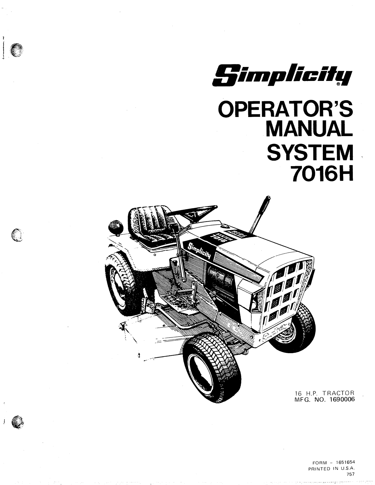 Simplicity 1690006 User Manual