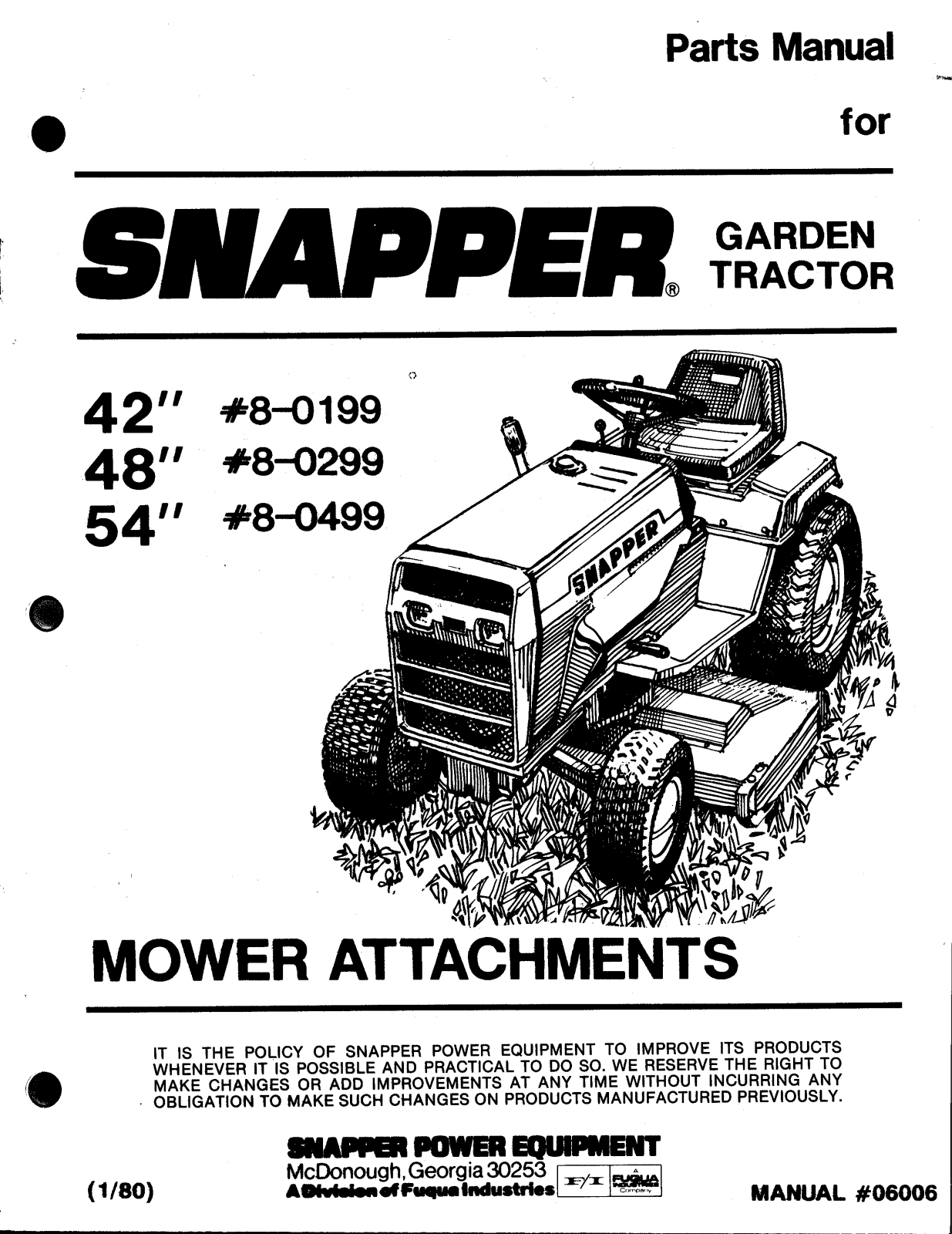 Snapper 6006 User Manual