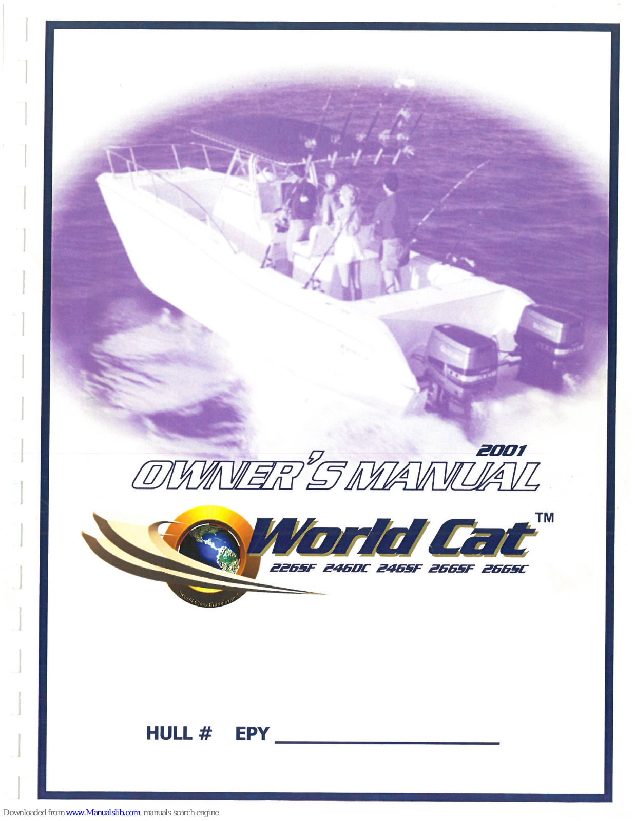 World Cat 226SF (2001), 2460C (2001), 266SF (2001), 246SF (2001) Owner's Manual