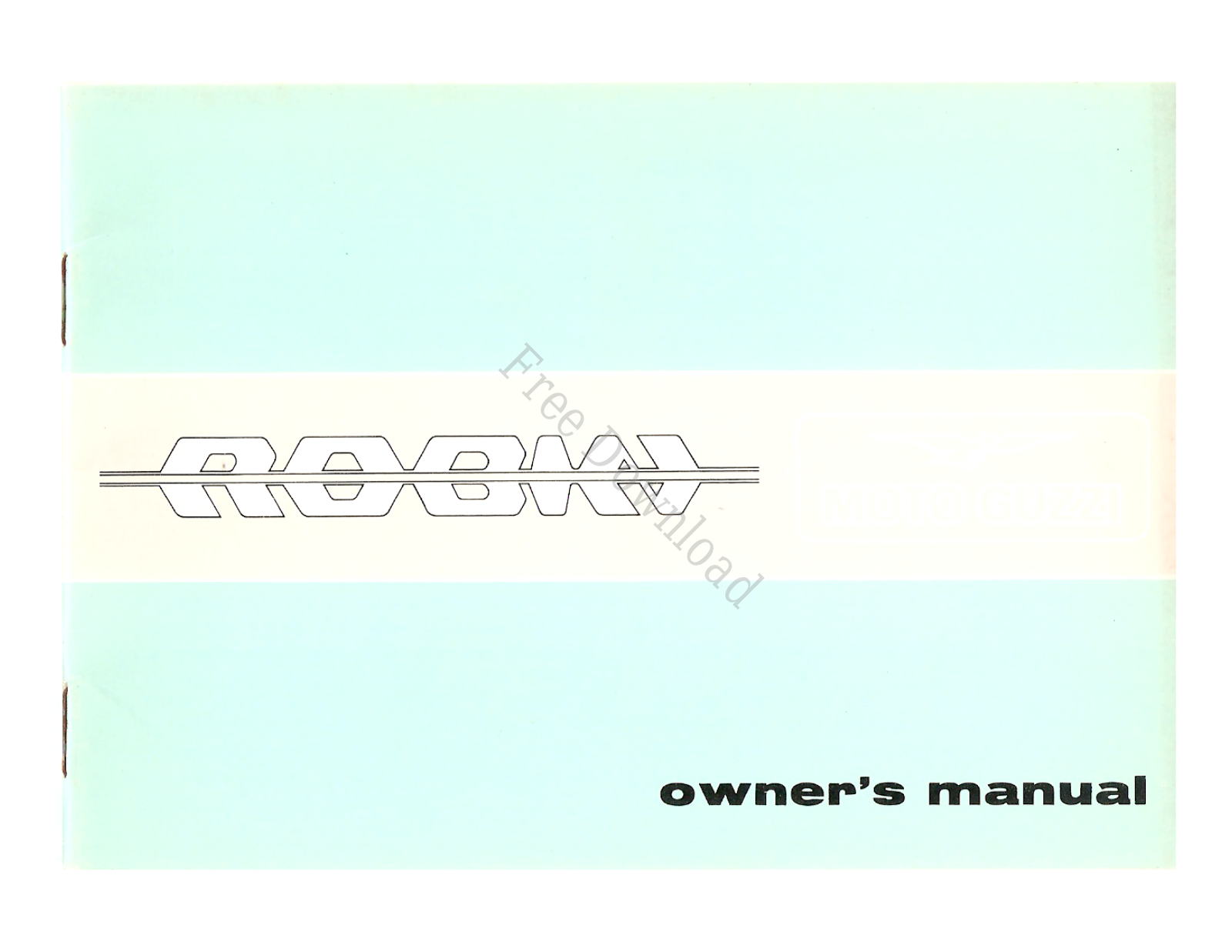 Moto Guzzi Rook Owner's manual