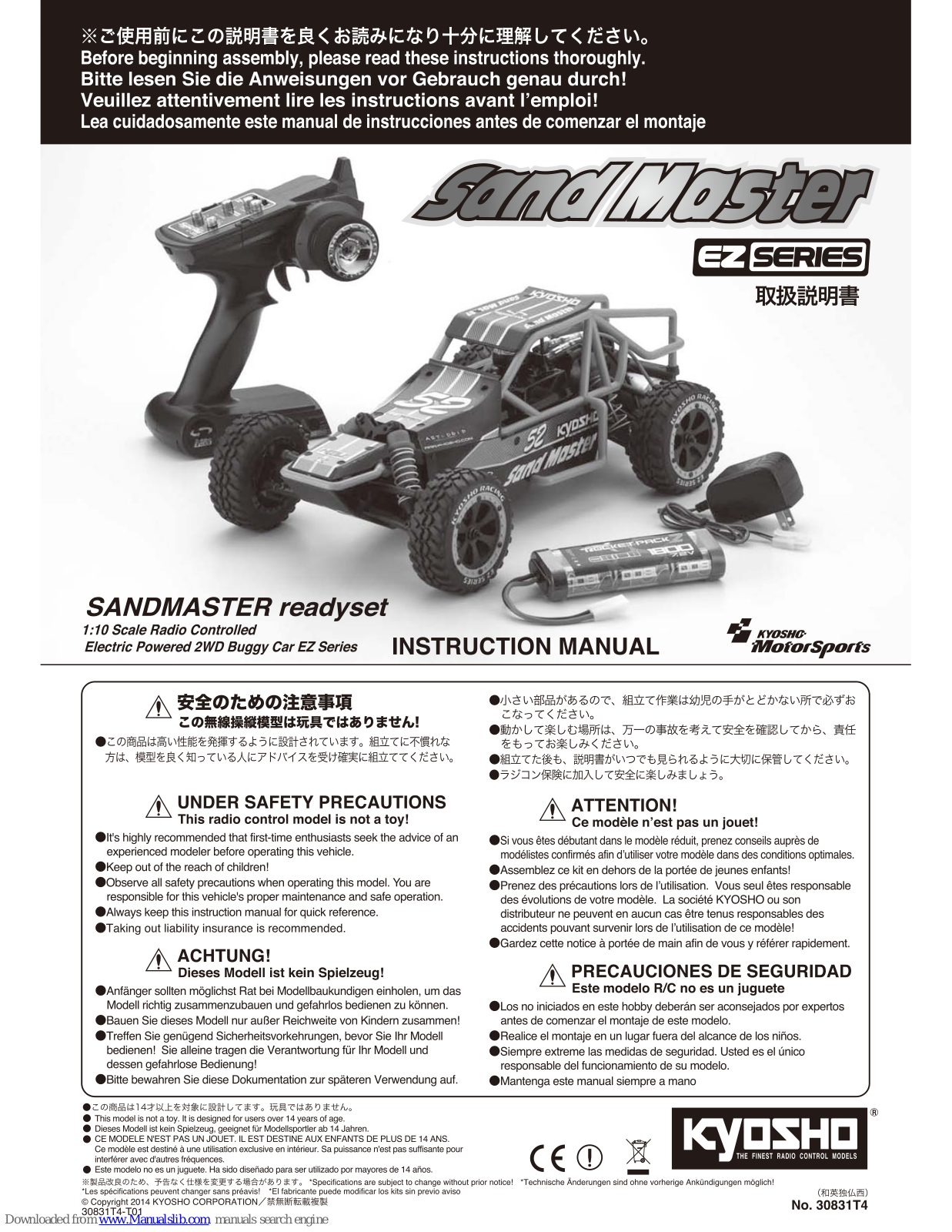 Kyosho Sand Master EZ Series Instruction Manual