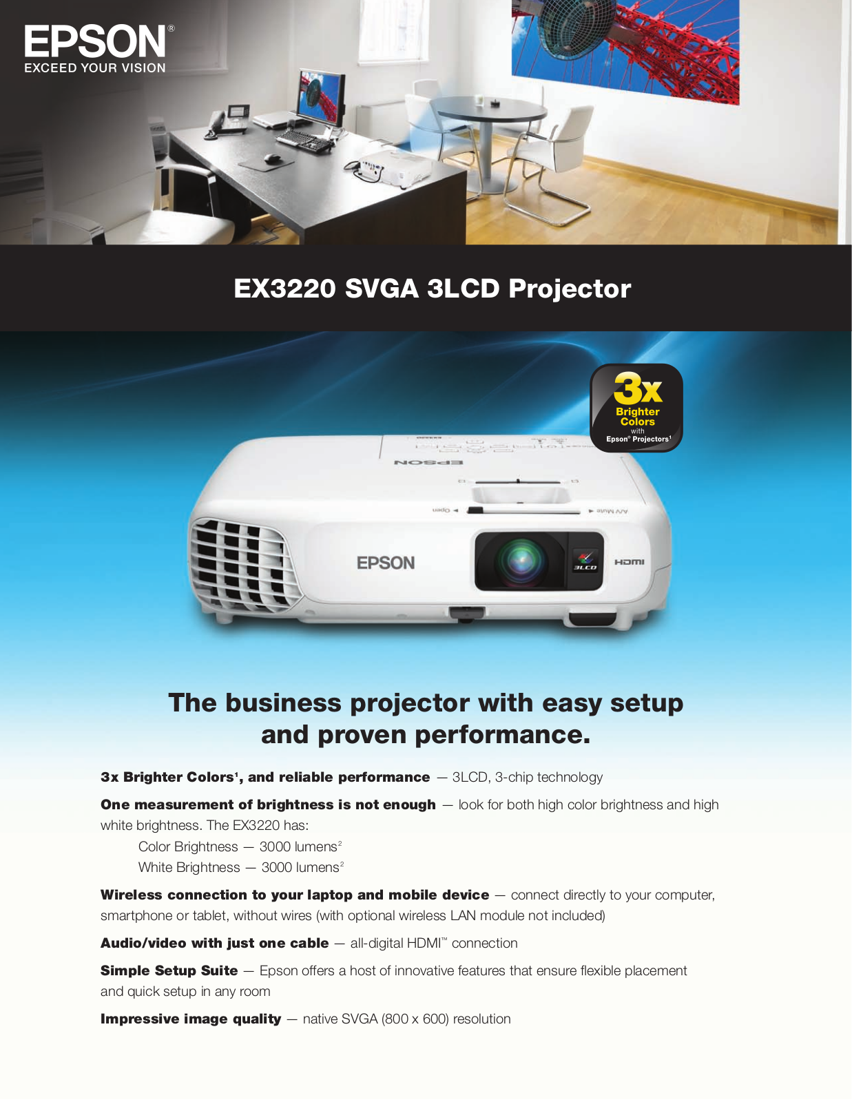 Epson EX3220 Product Specifications