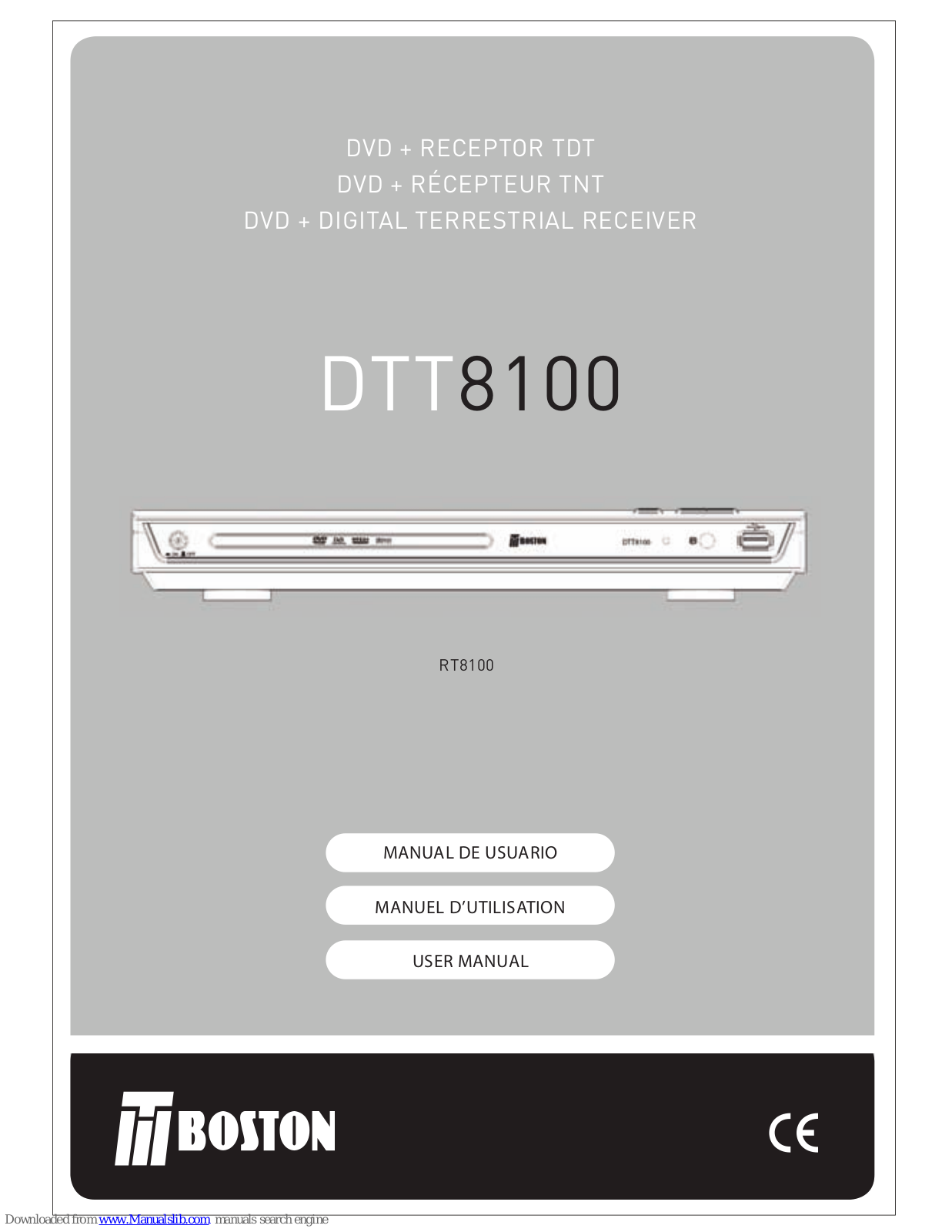 Boston DTT8100 User Manual